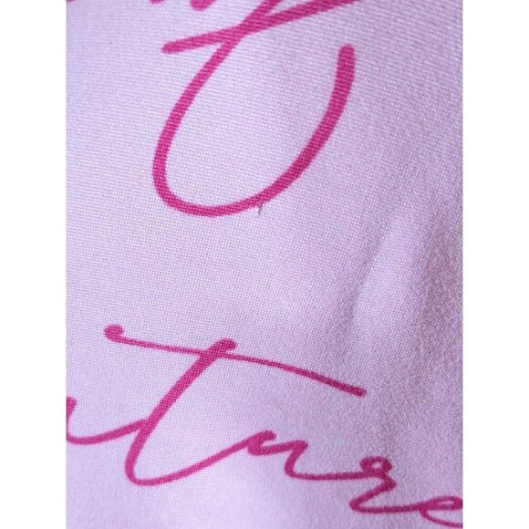Juicy Couture Logo Top Womens L Long Sleeved Sleepwear Shirt Cursive Pink Y2K - Picture 6 of 6